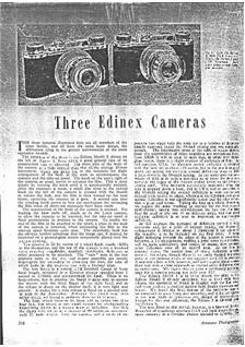 Edixa Wirgin Edinex manual. Camera Instructions.